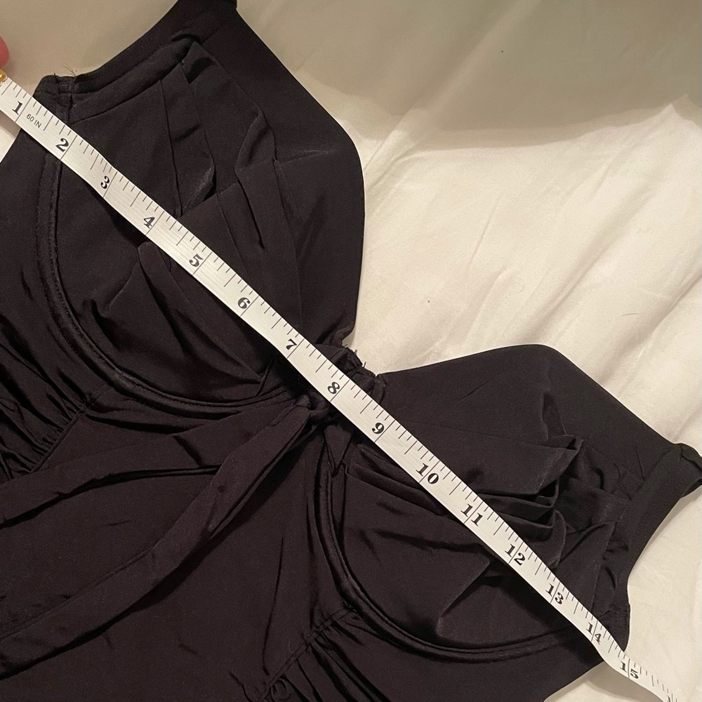 Robyn Lawley black ruched one piece swimsuit - Picture 3 of 6